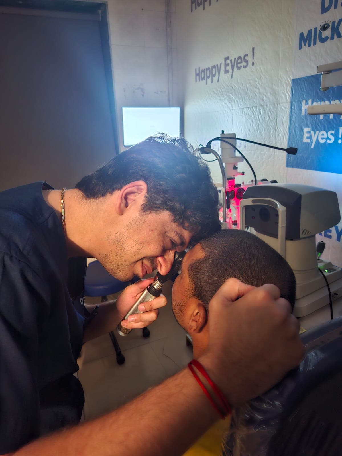 Eye examination at Dr Mickey's Eye Care Centre