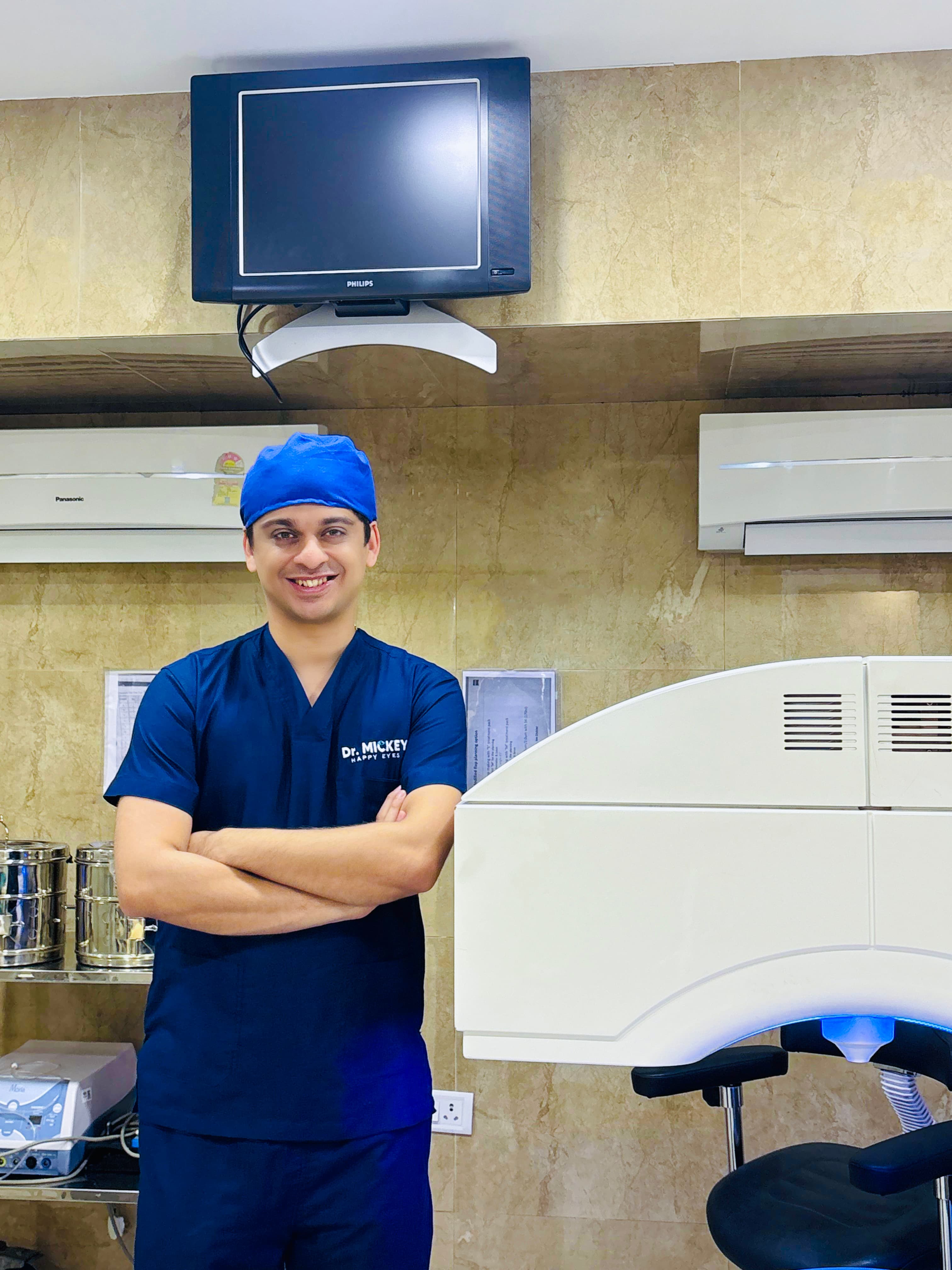 Dr Mickey in the surgical suite