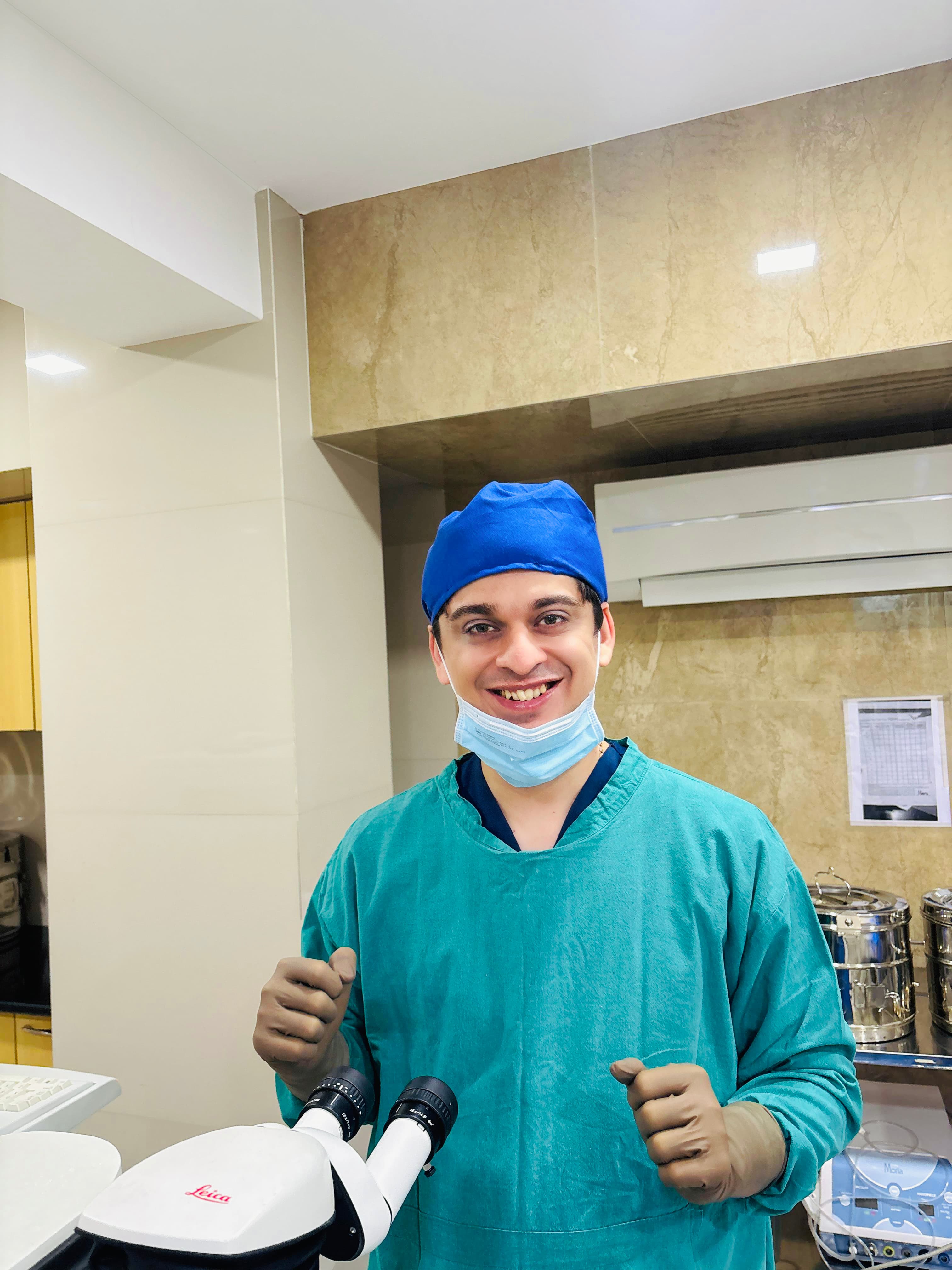 Dr Mickey Dhamejani in the surgical suite